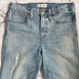 Madewell 9" High Rise Skinny Jeans light wash 28